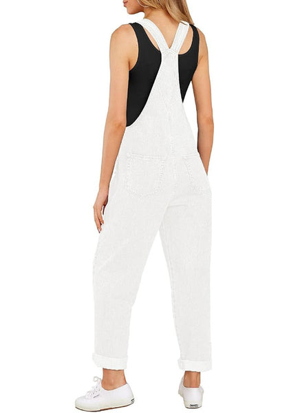 GRAPENT Overalls for Women Loose Fit Jean Denim Bib Jumpsuit Stretch Overall Pants