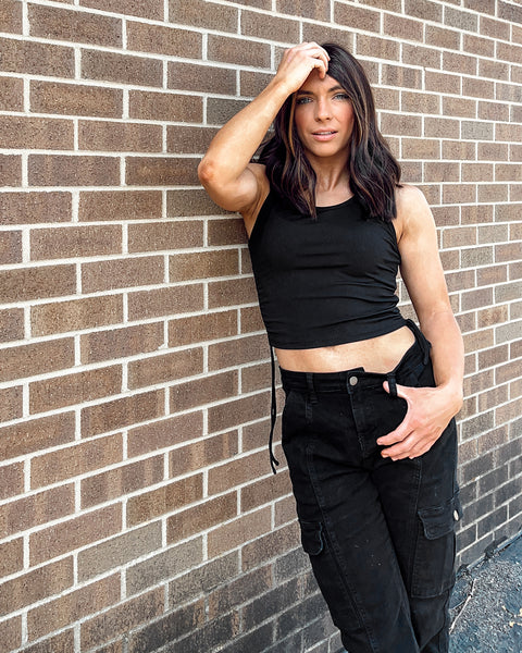 GRAPENT Womens Cargo Pants Casual High Waisted Baggy Stretch Straight Leg Trousers Western Outfit Y2K Pants with Pockets