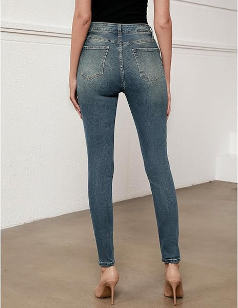 GRAPENT Skinny Jeans for Women High Waist Stretchy Classic High Rise Slimming Jeggings Denim Trousers Pants