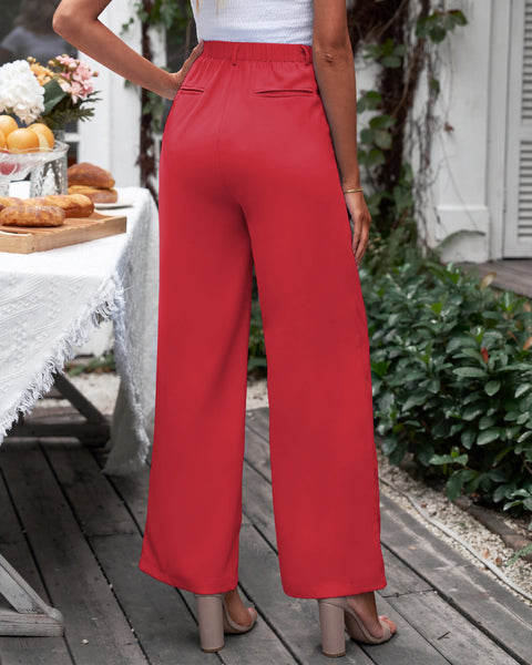 GRAPENT Wide Leg Pants for Women Work Business Casual High Waisted Dress Pants Flowy Trousers Office