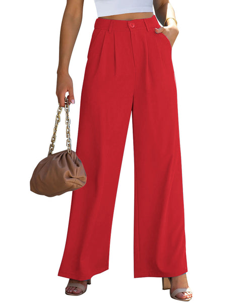 GRAPENT Wide Leg Pants for Women Work Business Casual High Waisted Dress Pants Flowy Trousers Office