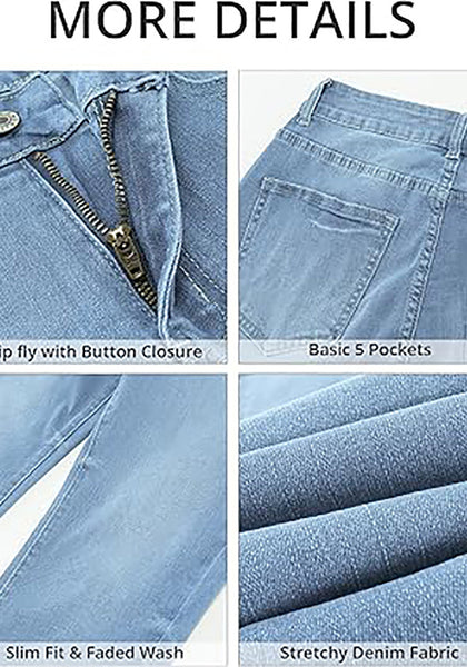 GRAPENT Capris Jeans for Women High Waisted Skinny Stretchy Denim Capri Pants Casual Cropped Jeggings Trousers