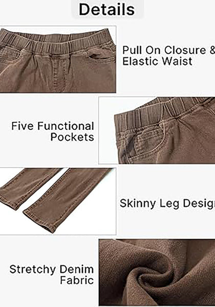 GRAPENT Pull On Jeans for Women High Waisted Skinny Capri Pants Trendy Stretch Denim Cropped Jeans Crop Jeggings Capris