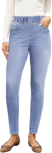 GRAPENT Skinny Jeans for Women High Waisted Trendy Pull On Elastic Waist Slim Jeggings Stretch Denim Pants Trouser Jeans