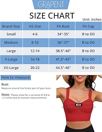 GRAPENT Bikini Tops for Women Cropped Tankini Tops Beach V Bar Padded Ruched Adjustable Strap Swimsuit Swim Top Only