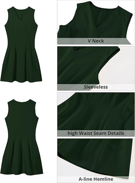 GRAPENT Summer Dresses for Women Elegant Classy Spring A Line Business Casual Work Graduation Cocktail Short Dress 2026