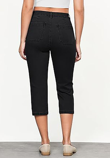 GRAPENT Women's Sculpting Denim Capri Skinny Jean Slim Stretch