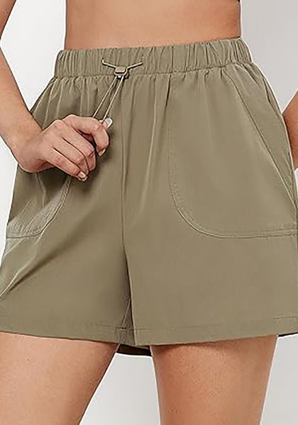 GRAPENT Athletic Shorts for Women High Waisted Casual Exercise Hiking Quick Dry Sports Gym Running Shorts with Pockets