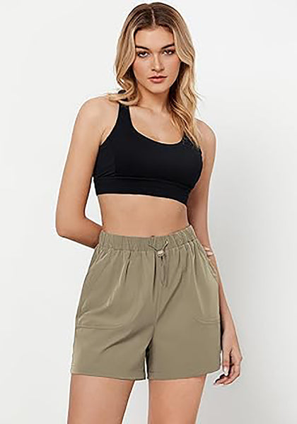 GRAPENT Athletic Shorts for Women High Waisted Casual Exercise Hiking Quick Dry Sports Gym Running Shorts with Pockets