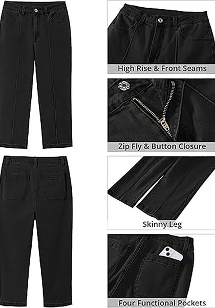 GRAPENT Women's Sculpting Denim Capri Skinny Jean Slim Stretch