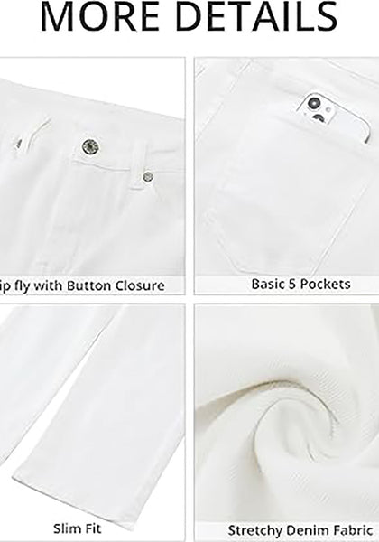 GRAPENT Capris Jeans for Women High Waisted Skinny Stretchy Denim Capri Pants Casual Cropped Jeggings Trousers