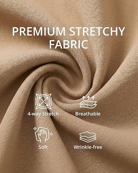 GRAPENT Womens Dress Pants Business Casual Ankle Straight Leg Trousers Elastic Waist Office Work Pants with Pockets