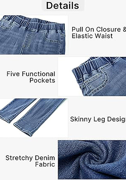 GRAPENT Pull On Jeans for Women High Waisted Skinny Capri Pants Trendy Stretch Denim Cropped Jeans Crop Jeggings Capris
