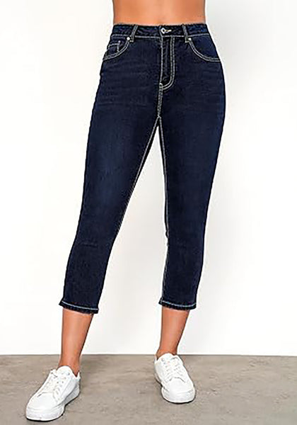 GRAPENT Capris Jeans for Women High Waisted Skinny Stretchy Denim Capri Pants Casual Cropped Jeggings Trousers