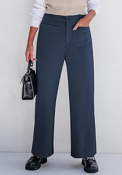 GRAPENT Women's High Waisted Wide Leg Knit Lounge Pant with Pockets