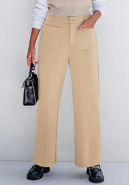 GRAPENT Women's High Waisted Wide Leg Knit Lounge Pant with Pockets
