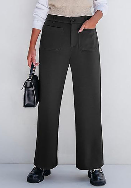 GRAPENT Women's High Waisted Wide Leg Knit Lounge Pant with Pockets