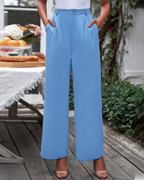 GRAPENT Wide Leg Pants for Women Work Business Casual High Waisted Dress Pants Flowy Trousers Office