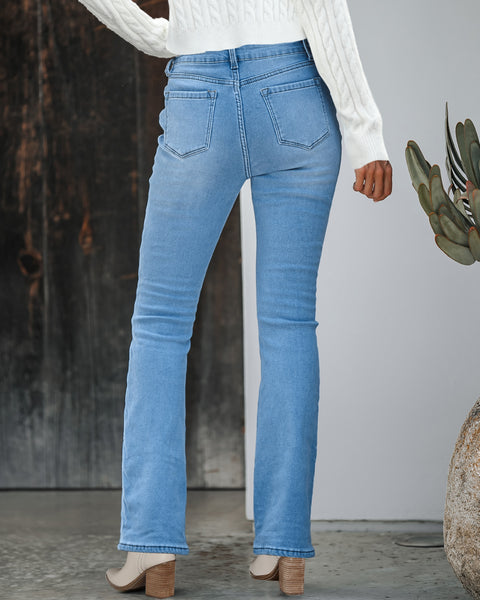 GRAPENT Bootcut Jeans for Women High Waist Stretchy Fleece Lined Pants Flare Jeans Denim Thermal Pants Winter Clothes