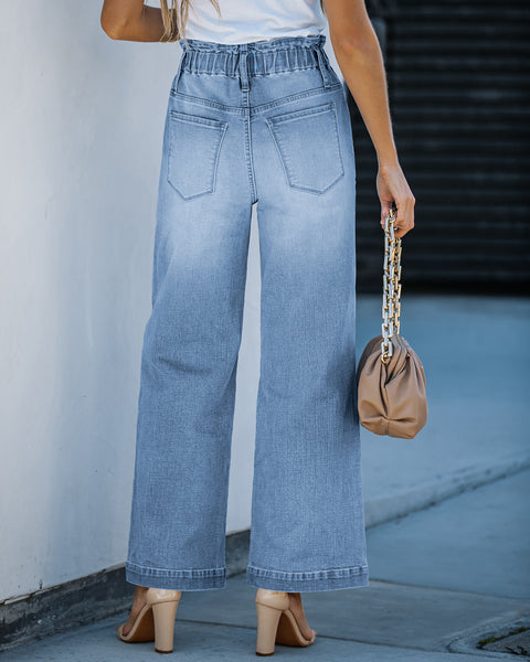 GRAPENT Wide Leg Jeans for Women Stretch High Wasited Elastic Waist Bell Bottom Baggy Y2K Pants