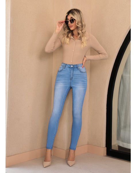 GRAPENT Skinny Jeans for Women High Waist Stretchy Classic High Rise Slimming Jeggings Denim Trousers Pants