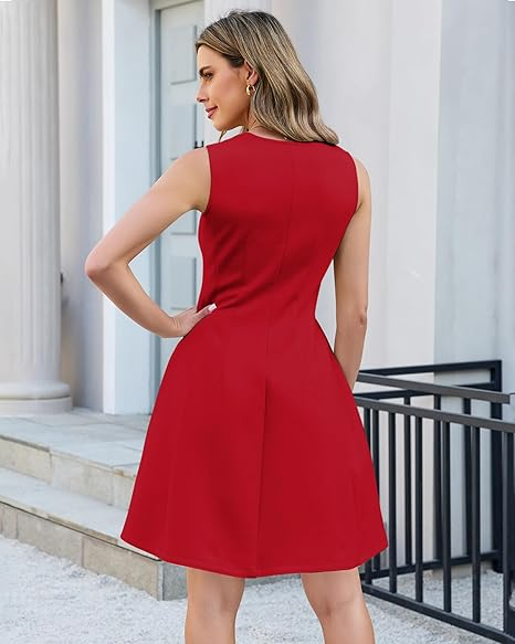 GRAPENT Summer Dresses for Women Elegant Classy Spring A Line Business Casual Work Graduation Cocktail Short Dress 2026