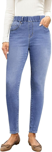 GRAPENT Skinny Jeans for Women High Waisted Trendy Pull On Elastic Waist Slim Jeggings Stretch Denim Pants Trouser Jeans