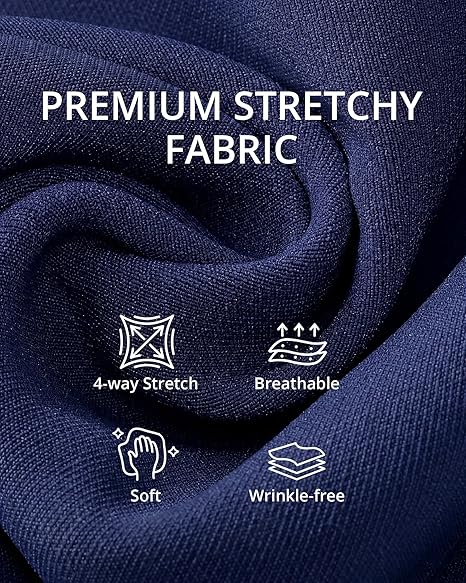 GRAPENT Womens Dress Pants Business Casual Ankle Straight Leg Trousers Elastic Waist Office Work Pants with Pockets