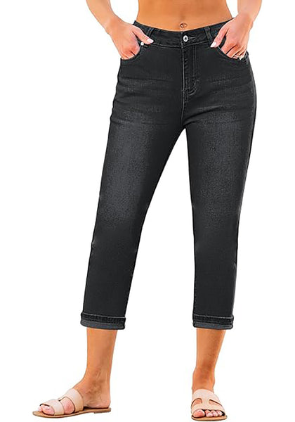 GRAPENT Capris Jeans for Women High Waisted Skinny Stretchy Denim Capri Pants Casual Cropped Jeggings Trousers