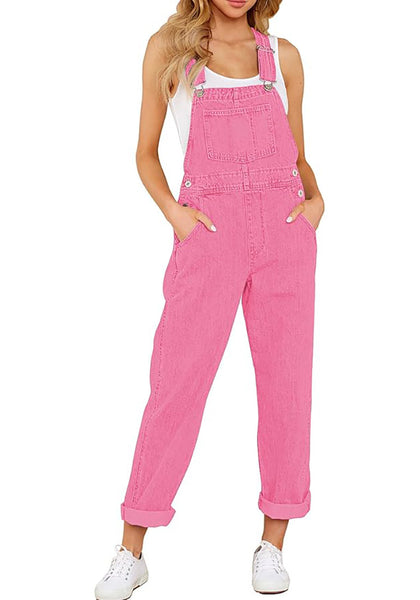 GRAPENT Overalls for Women Loose Fit Jean Denim Bib Jumpsuit Stretch Overall Pants