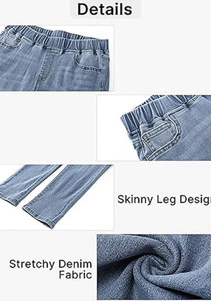 GRAPENT Pull On Jeans for Women High Waisted Skinny Capri Pants Trendy Stretch Denim Cropped Jeans Crop Jeggings Capris