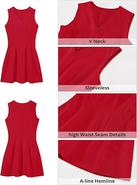 GRAPENT Summer Dresses for Women Elegant Classy Spring A Line Business Casual Work Graduation Cocktail Short Dress 2026