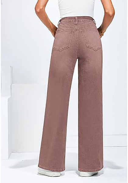 GRAPENT Wide Leg Jeans for Women Trendy High Waisted Stretchy Denim Pants 90s Baggy Jeans Trouser Jeans with Pockets