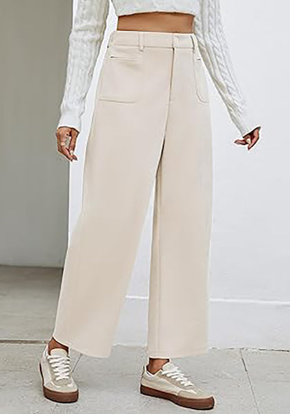 GRAPENT Barrel Pants for Women High Waisted Corduroy Elastic Waist Trendy Loose Casual Fall Trousers Pants with Pockets