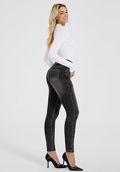 GRAPENT Skinny Jeans for Women Trendy High Waisted Pull On Elastic Waist Soft Stretchy Denim Pants Sweatpant Jeggings