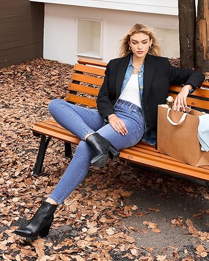 GRAPENT Skinny Jeans for Women High Waisted Trendy Pull On Elastic Waist Slim Jeggings Stretch Denim Pants Trouser Jeans