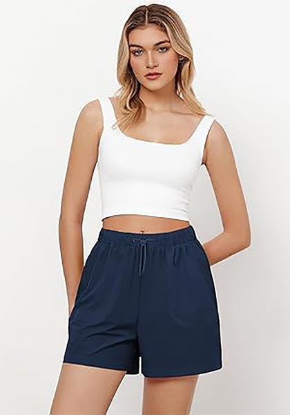 GRAPENT Athletic Shorts for Women High Waisted Casual Exercise Hiking Quick Dry Sports Gym Running Shorts with Pockets