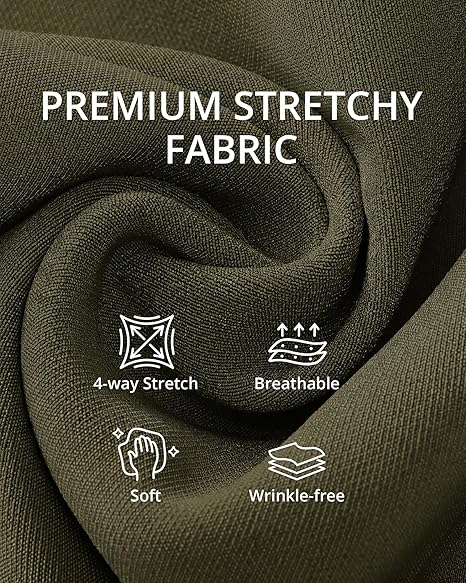 GRAPENT Womens Dress Pants Business Casual Ankle Straight Leg Trousers Elastic Waist Office Work Pants with Pockets