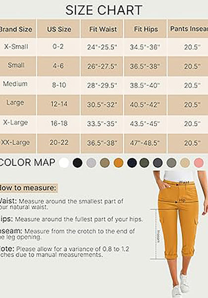 GRAPENT Cargo Capri Pants for Women High Waisted Relaxed Fit Elastic Knit Waist Casual Capris Trousers Cropped Pants