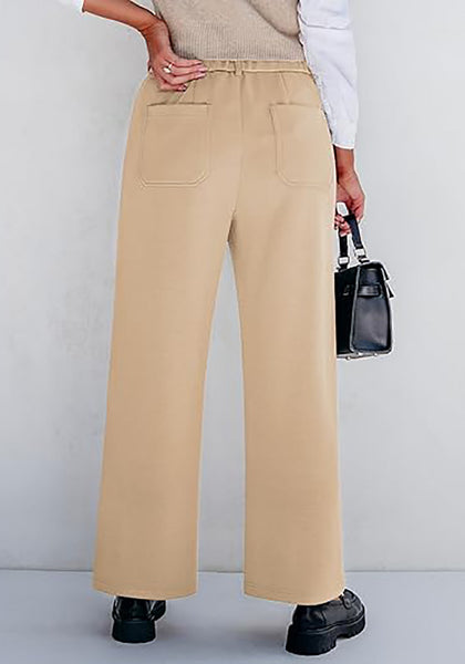 GRAPENT Women's High Waisted Wide Leg Knit Lounge Pant with Pockets