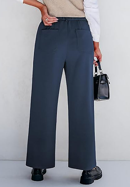 GRAPENT Women's High Waisted Wide Leg Knit Lounge Pant with Pockets