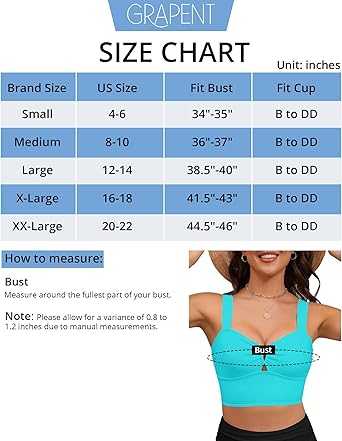 GRAPENT Bikini Tops for Women Cropped Tankini Tops Beach V Bar Padded Ruched Adjustable Strap Swimsuit Swim Top Only