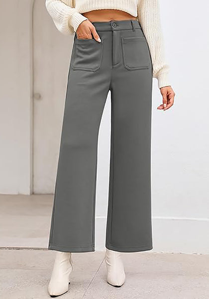 GRAPENT Women's High Waisted Wide Leg Knit Lounge Pant with Pockets