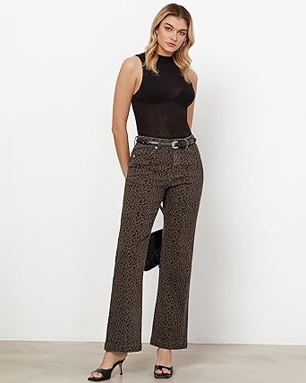 GRAPENT Womens Flare Jeans High Waisted Wide Leg Baggy Jean for Women Stretch Denim Pants