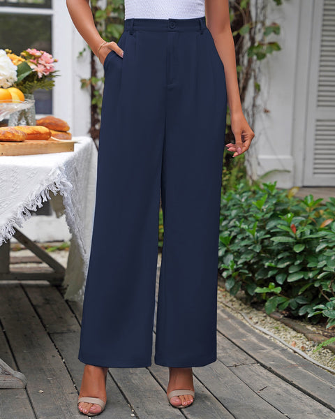GRAPENT Wide Leg Pants for Women Work Business Casual High Waisted Dress Pants Flowy Trousers Office