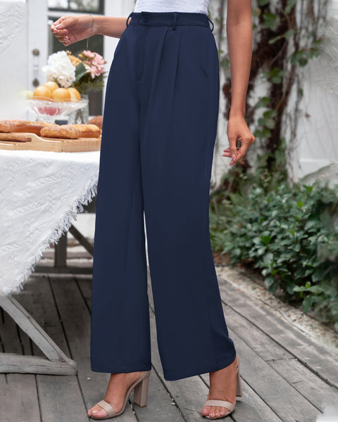GRAPENT Wide Leg Pants for Women Work Business Casual High Waisted Dress Pants Flowy Trousers Office