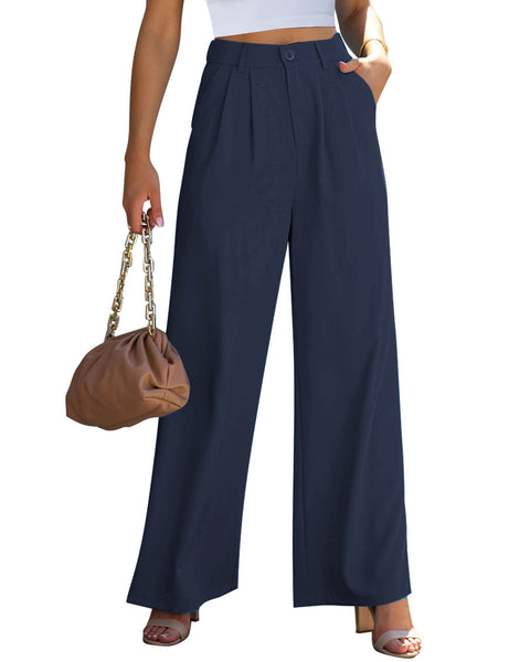 GRAPENT Wide Leg Pants for Women Work Business Casual High Waisted Dress Pants Flowy Trousers Office