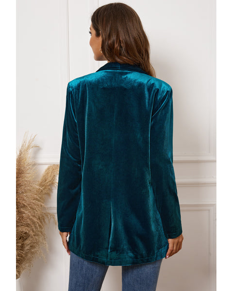 GRAPENT Velvet Blazers Jackets for Women Business Casual Oversized Long Suit Jacket Dressy Cardigan Blazer Work Office