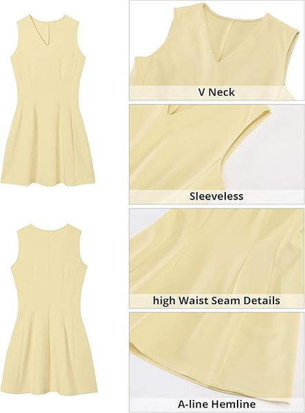 GRAPENT Summer Dresses for Women Elegant Classy Spring A Line Business Casual Work Graduation Cocktail Short Dress 2026