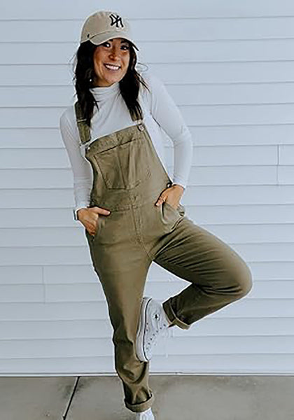 GRAPENT Overalls for Women Loose Fit Jean Denim Bib Jumpsuit Stretch Overall Pants